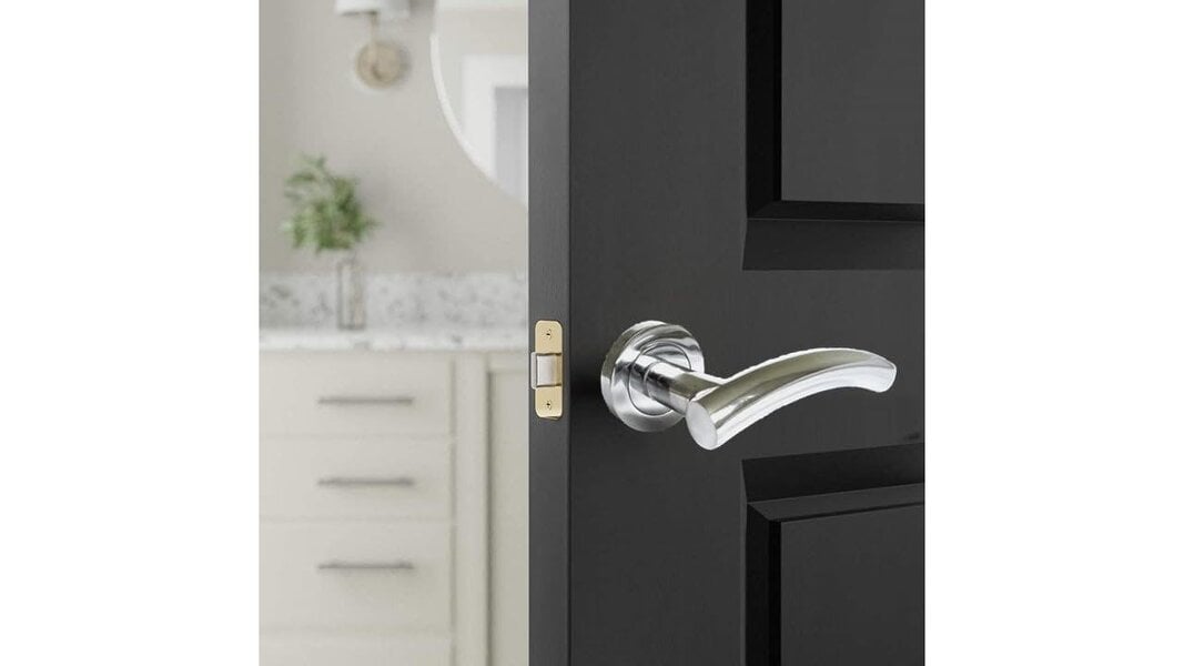 EDH Door Hardware Arched T Bar Internal Latch, Essential Sets for Internal, Featuring Polished Chrome Finish, Door Latch Compatibility