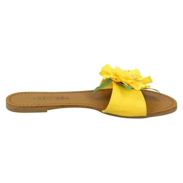 Spot On Ladies Spot On Flower Detail Sandals