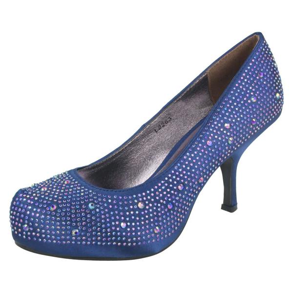 Anne Michelle Ladies Anne Michelle Satin Beaded Court Shoes