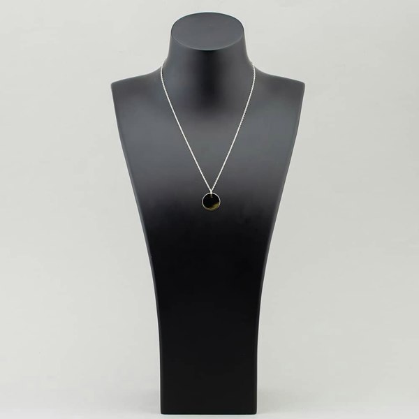 T. H. Baker Silver Classic Mum Disc Pendant Necklace THB001604