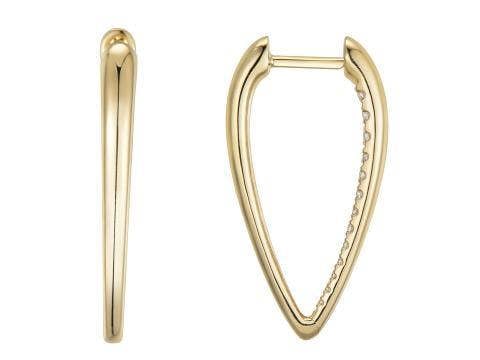 Sarah Layton Diamond Tapered Hoop Earrings, 0.25ct - 9ct Yellow Gold - 20.09288.9YEA