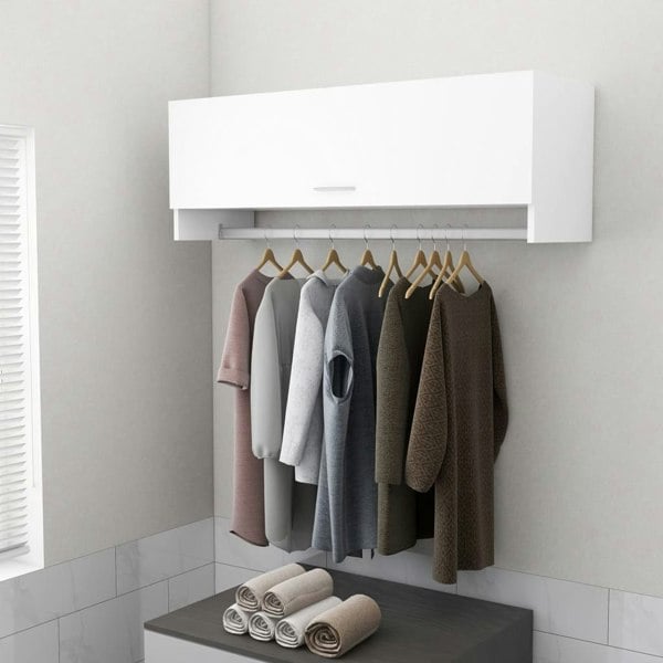 Berkfield Wardrobe White 100x32.5x35 cm Engineered Wood