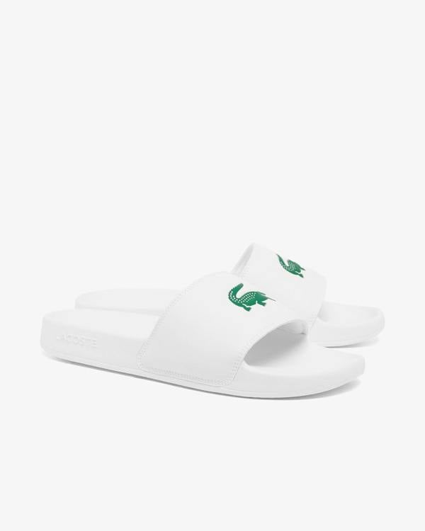Lacoste Mens Serve Sliders - White/Green 082