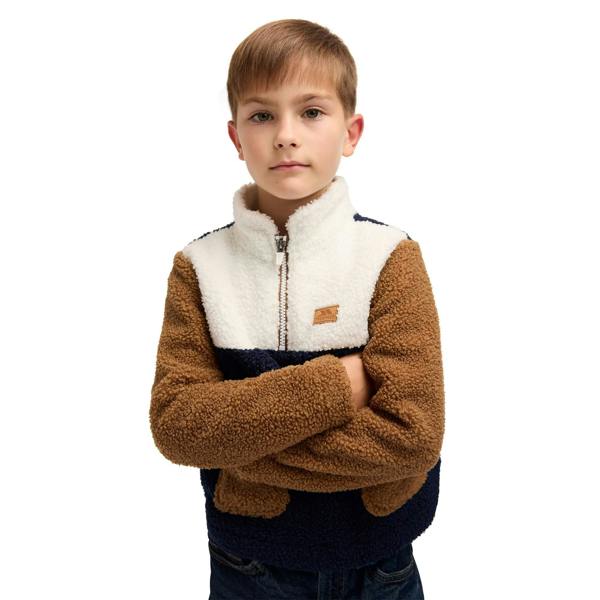 Trespass Childrens/Kids Mitta Colour Block Fleece Top - Navy - 