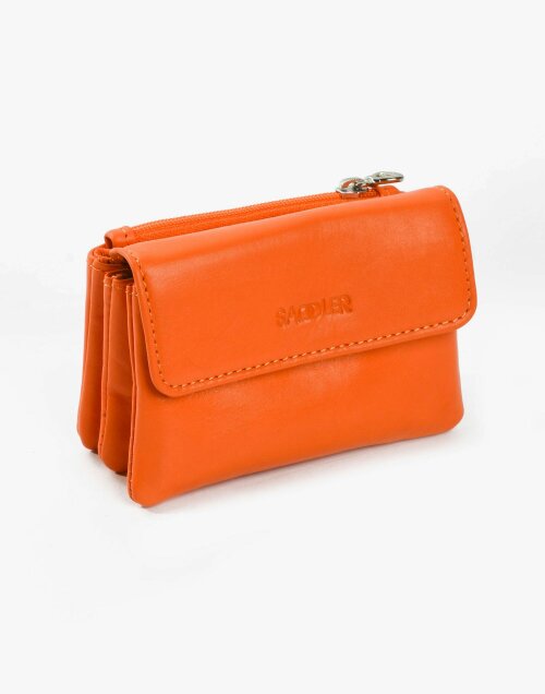 SADDLER Spacious Leather Purse "Lily" – Handmade by Saddler | RFID Protected & Gift Boxed | Triple Gusset Design for Cards, Coins & Keys - Orange