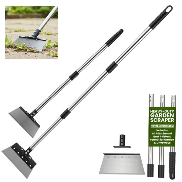 My Garden Outdoor Living My Garden Scraper Extendable up to 125cm - Moss Scraper with Adjustable Stainless Steel Handle & Sharp Steel Blade