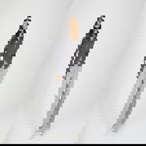 Brave Soul Dark Grey Long Sleeve Zip Through Hoodie Top - Dark Grey Image 3