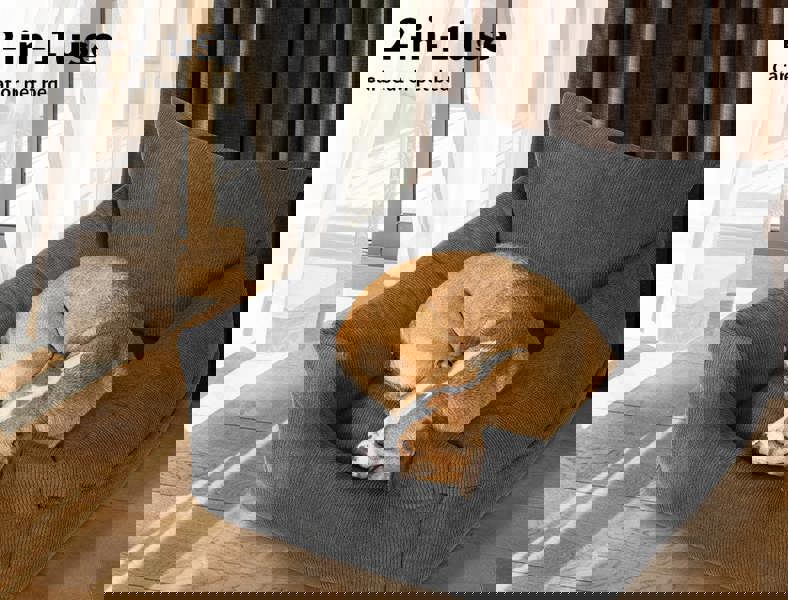 Skylos Pet Car Booster Seat Dog Protector Portable Bed Removable Dark Grey M