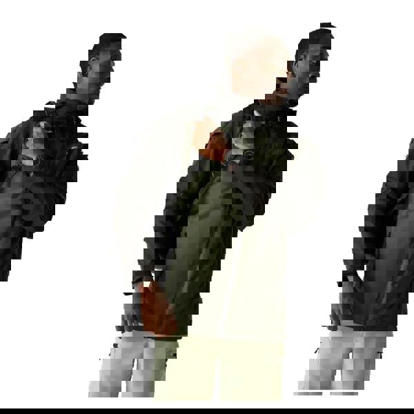 Regatta Mens Calderdale Colour Block Waterproof Jacket - Khaki Green/Black - 