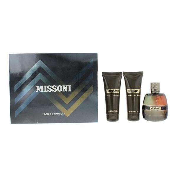 Missoni Eau de Parfum 100ml, Aftershave Balm 100ml + Shower Gel 100ml Gift Set for Him