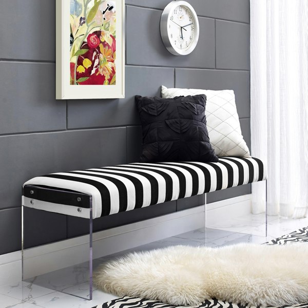 Furniture Edit Envy Paris Velvet Acrylic Bench