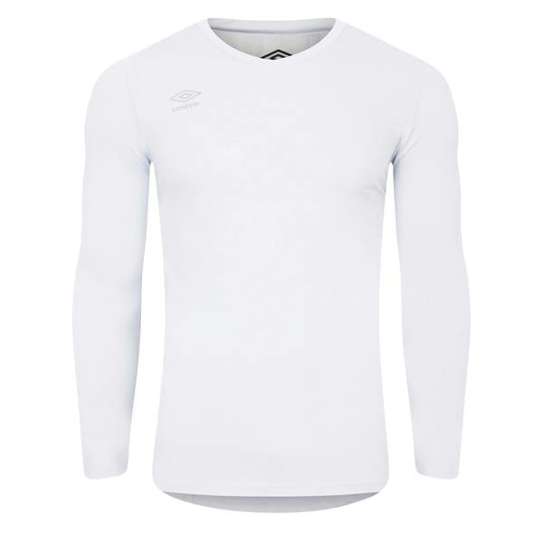 Umbro Mens Elite V Neck Base Layer Top - White - 