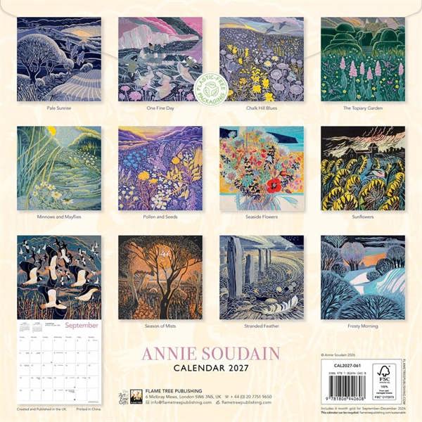 Annie Soudain Calendar 2027, Wall Calendars, Month To View, Art, Gift