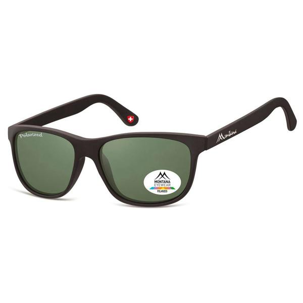 Montana Sunglasses MP48 A Matte Black Green Polarized