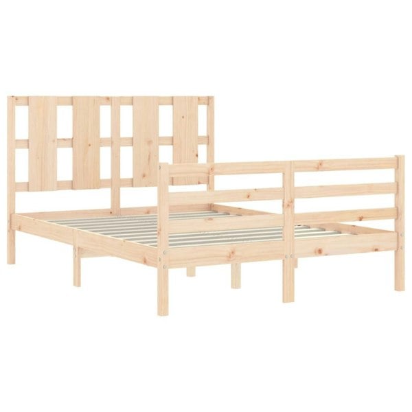Berkfield Bed Frame with Headboard 140x200 cm Solid Wood
