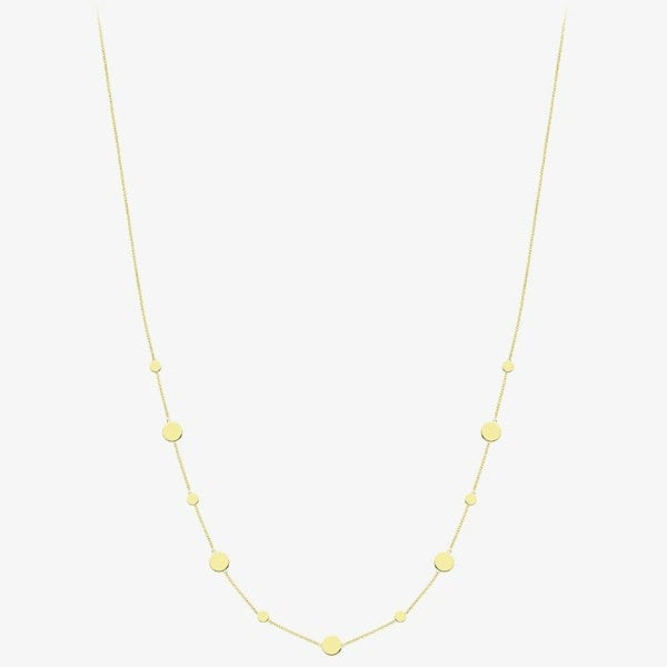 T. H. Baker 9ct Yellow Gold Multi Circle Disc Necklace 111125127465