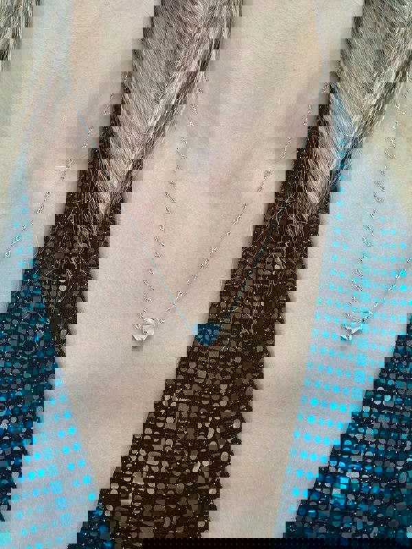 SVNX Small Heart Necklace in Silver Colour