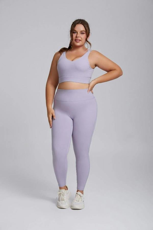 Anniou UPF 50+ Plus Size Yoga Pants - light purple