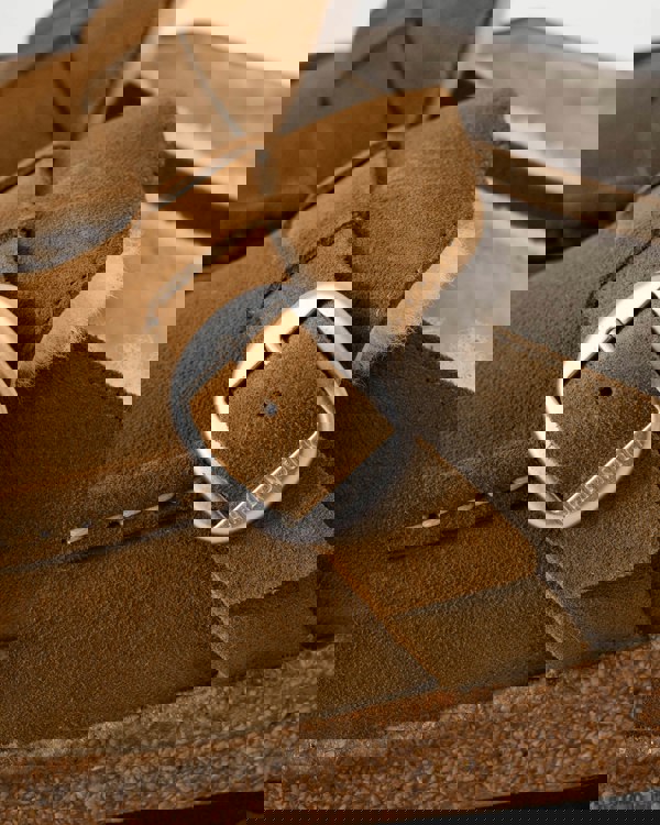 Birkenstock Buckley Suede Shearling Womens Mule Moccasins - Tea