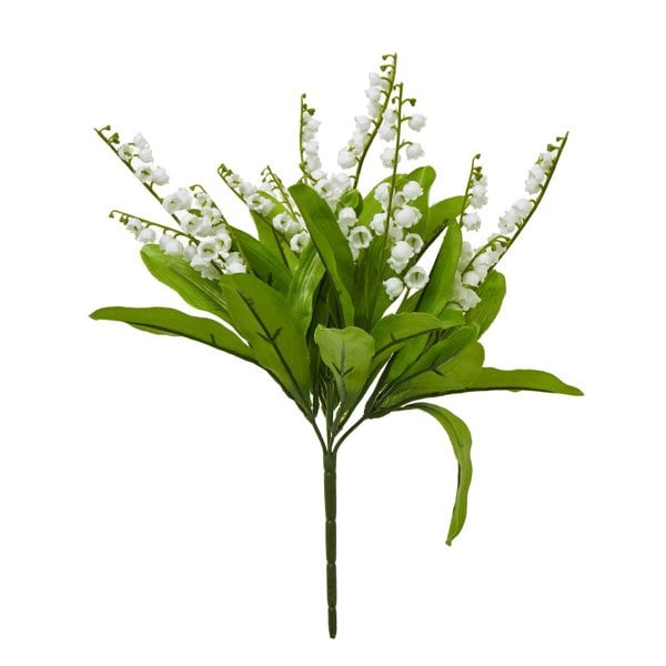 Hill Interiors Lily Of The Valley Artificial Flower - White/Green