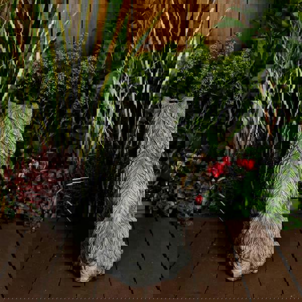 Large Terrier Dog Stone Cast Ornament 