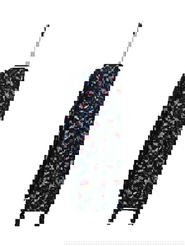 TruClothing Soft Shell Butterfly Leaf Check Print Suitcase