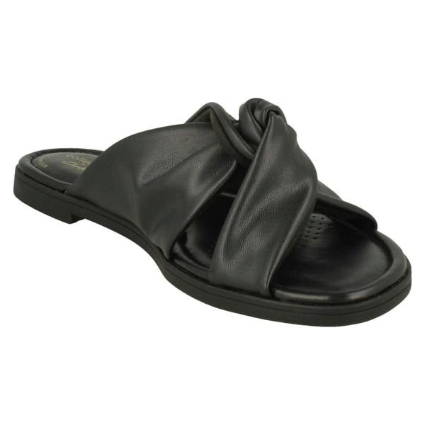 Clarks Ladies Clarks Knot Detailed Mule Sandals Reyna Twist
