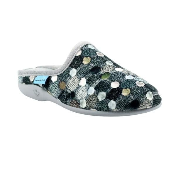 Lunar Womens/Ladies Crackle Slippers - Grey - 