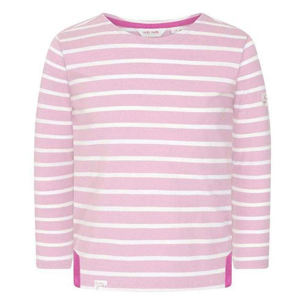 Lazy Jacks Girls Breton Top - Pink - 
