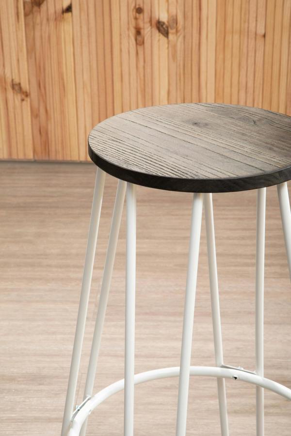 Interiors by Premier District Finish Metal Frame Bar Stool
