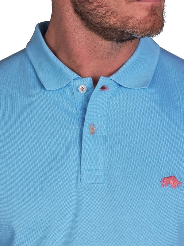 Raging Bull Mens Classic Organic Polo Shirt - Sky Blue