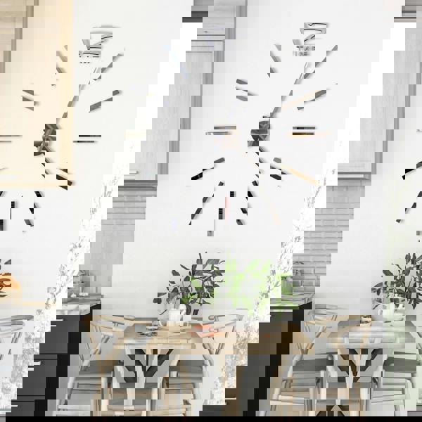 WALPLUS WC2048 - Silver 3D Giant Vinyl Clock