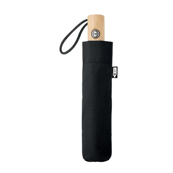 MidOcean Leeds Bamboo 190T Folding Umbrella - Black - 