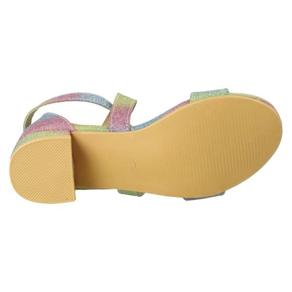 Spot On Girls Spot On Heeled Glitter Sandals H1125