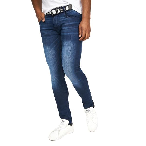 Crosshatch Mens Barbeck Slim Jeans - Dark Wash - 