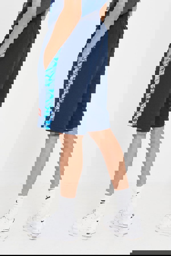 Beat Boyz Club Unite Shorts - Navy/Blue Geo