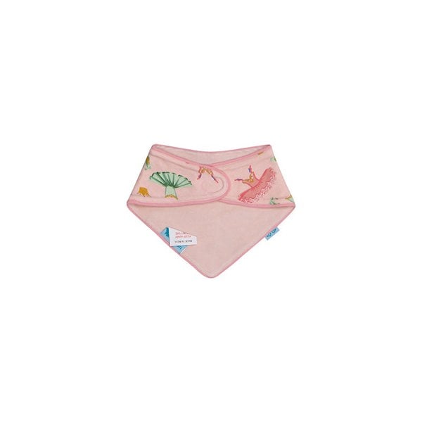 Luca and Rosa Ballet Pack of 2 Pink Baby Girls Bibs