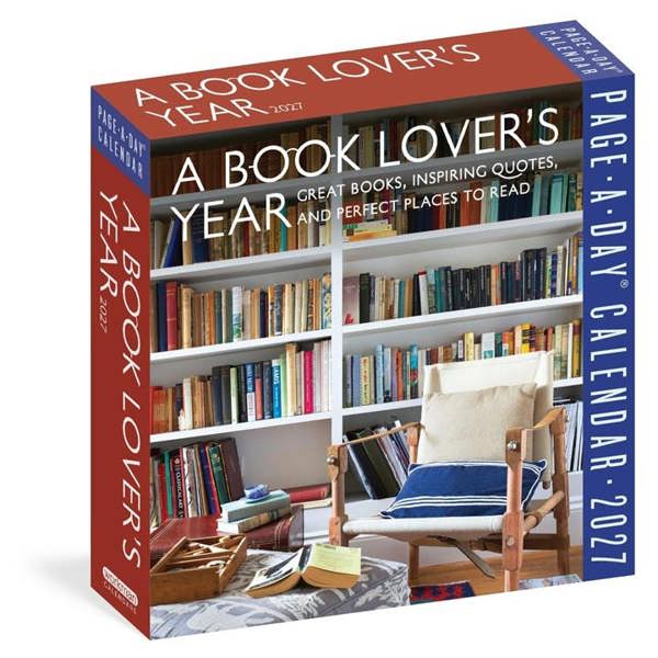 A Book Lovers Year Desk Calendar 2027, Desk Calendars, Day To View, History & Literature, Gift