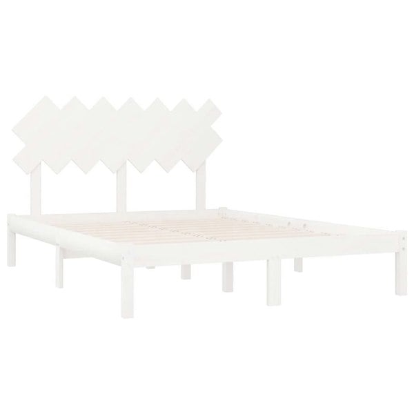 Berkfield Bed Frame White 140x200 cm Solid Wood