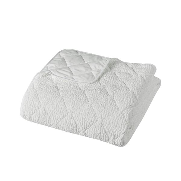 Catherine Lansfield Crinkle Seersucker Texture Bedspread White