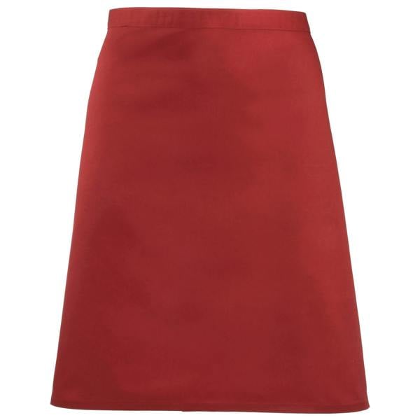 Premier Ladies/Womens Mid-Length Apron - Red