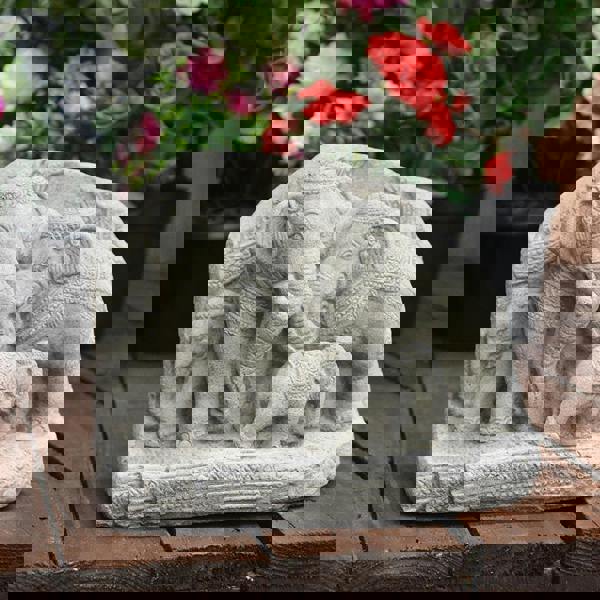 Stunning Elephant Family Garden Ornament