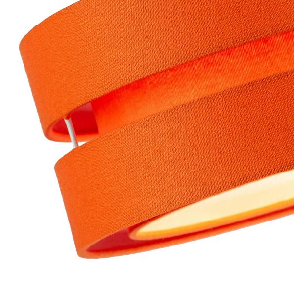 Modern Orange Linen Fabric Triple Tier Ceiling Pendant Light Shade Image 3