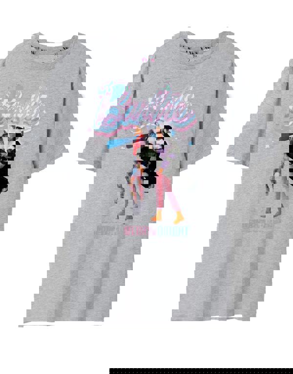 Barbie Womens Grey Merry & Bright Short Sleeved T-Shirt