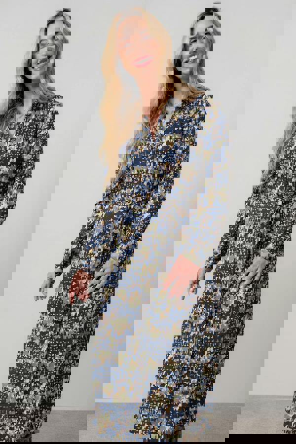 Lily & Me Anya Midi Shirt Dress Navy