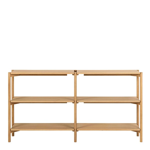 Wyld Haus Berrytwist Scandi Natural Oak Veneer Bookcase 4 Shelves