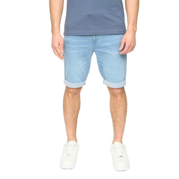Crosshatch Mens Youlgreeve Denim Belted Shorts - Light Wash - 
