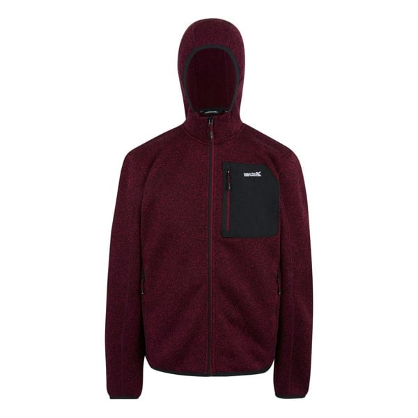 Regatta Mens Newhill Marl Full Zip Fleece Jacket - Dark Maroon