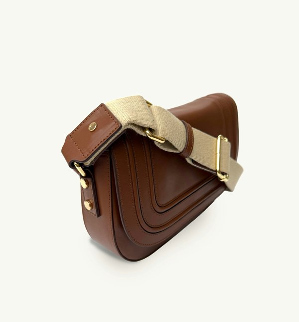 Apatchy London The Mimi Midi Tan Leather Bag