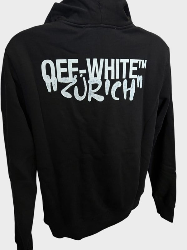 Off-White Zurich Slim Spray Hoodie Black White